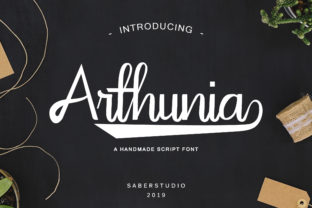Arthunia Script: A Bold Handwritten Font for Makers